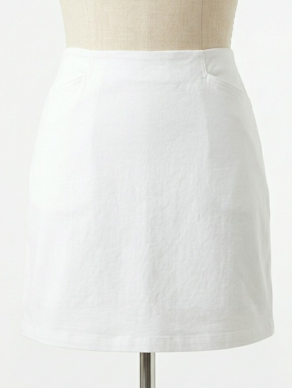 Boston Proper White Cotton Pencil Skirt 6 Tailored Coastal Career Summer Pockets
